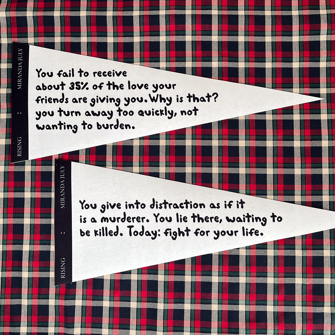 Miranda July x RISING Fortune Flag