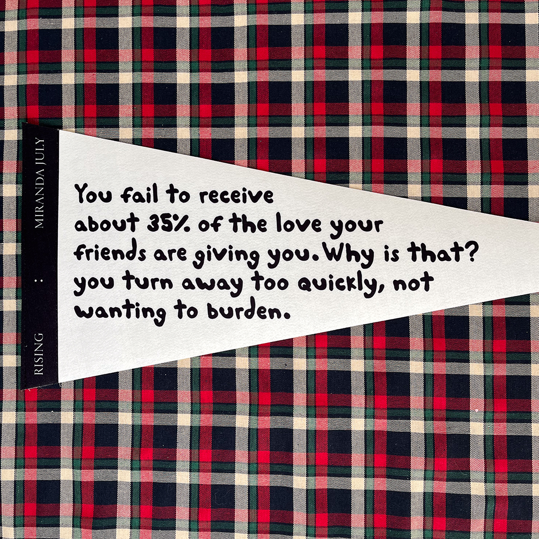 Miranda July x RISING Fortune Flag