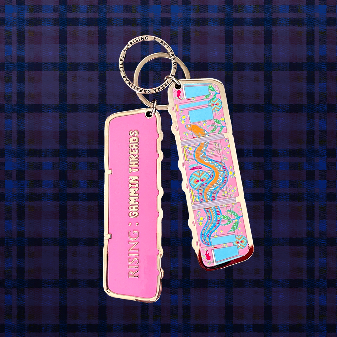 Jarra Karalinar Steel X RISING X Gammin Threads Tram Keyring