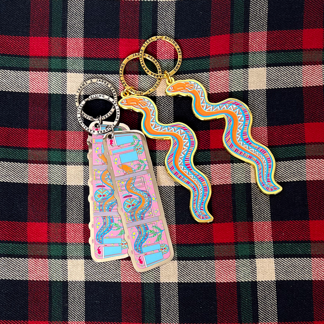 Jarra Karalinar Steel X RISING X Gammin Threads Tram Keyring