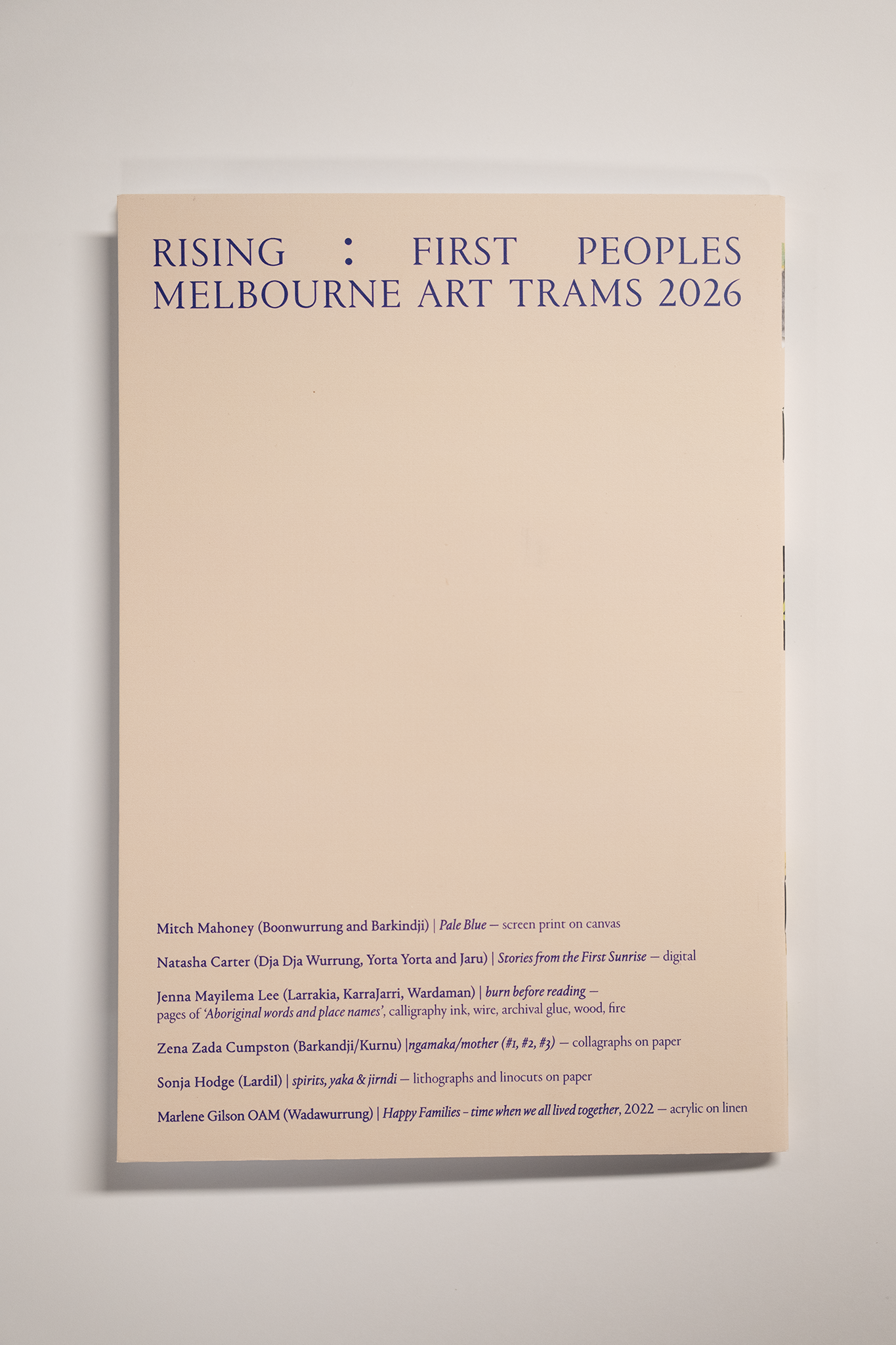 First Peoples Melbourne Art Trams (2026) Notebook