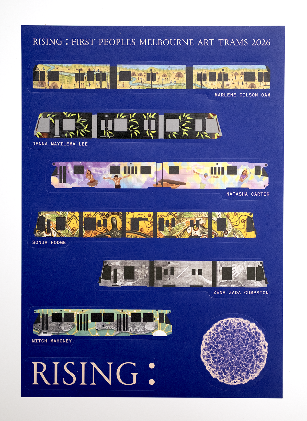 First Peoples Melbourne Art Trams (2026) Sticker Sheet